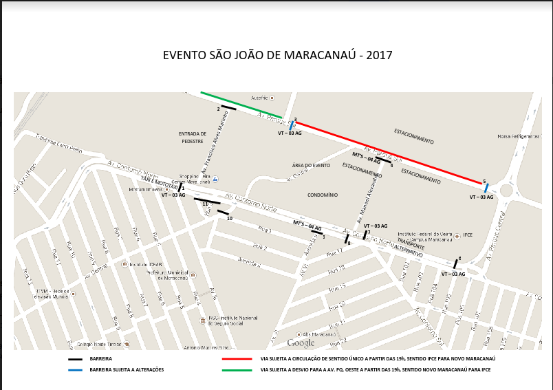 Mapa São João 2017
