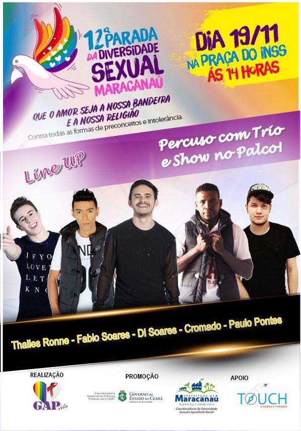 Você está visualizando atualmente Maracanaú realiza 12ª Parada da Diversidade Sexual neste domingo