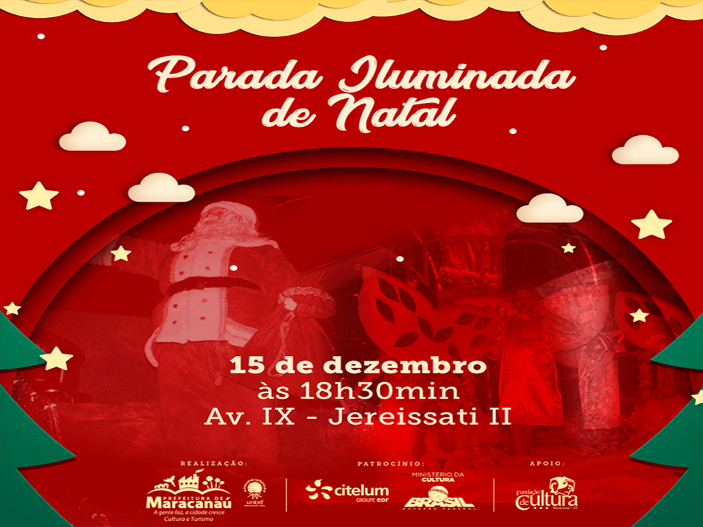 You are currently viewing Parada Iluminada de Natal acontece neste sábado, dia 15