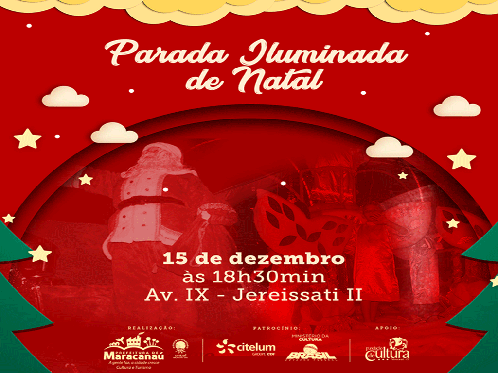 No momento, você está visualizando Parada Iluminada de Natal acontece neste sábado, dia 15