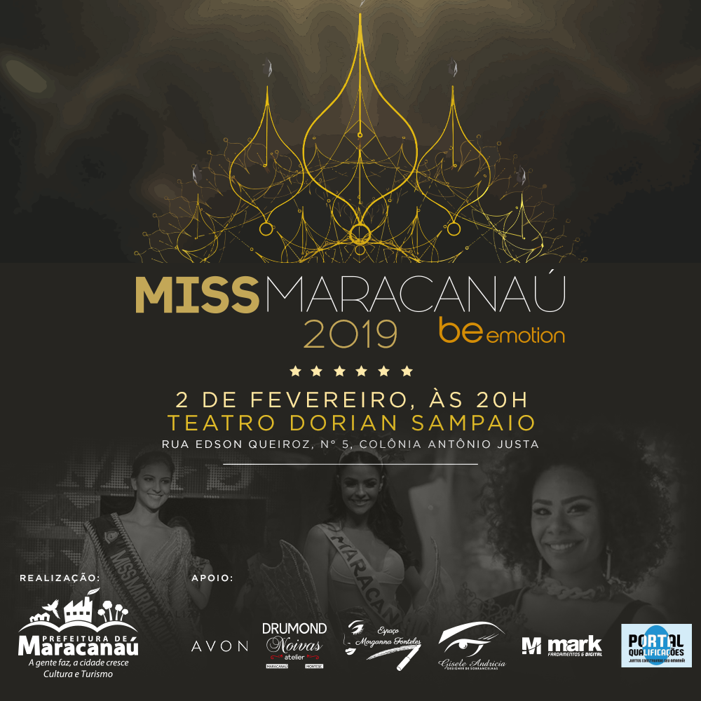 No momento, você está visualizando Miss Maracanaú 2019 será realizado no próximo sábado