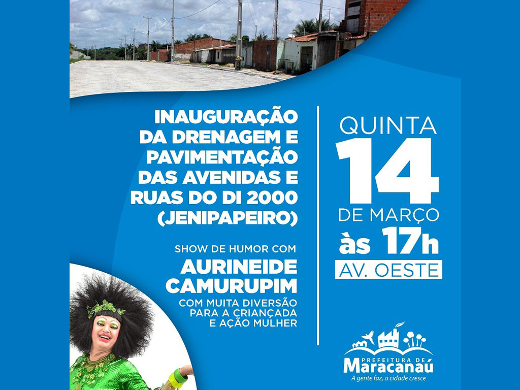 You are currently viewing Prefeitura inaugura Drenagem e Pavimentação do DI 2000 / Jenipapeiro
