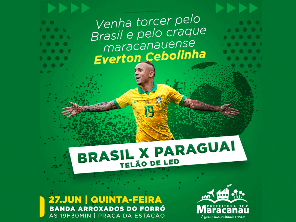 Você está visualizando atualmente Maracanaú transmite Jogo do Brasil e Paraguai na Copa América