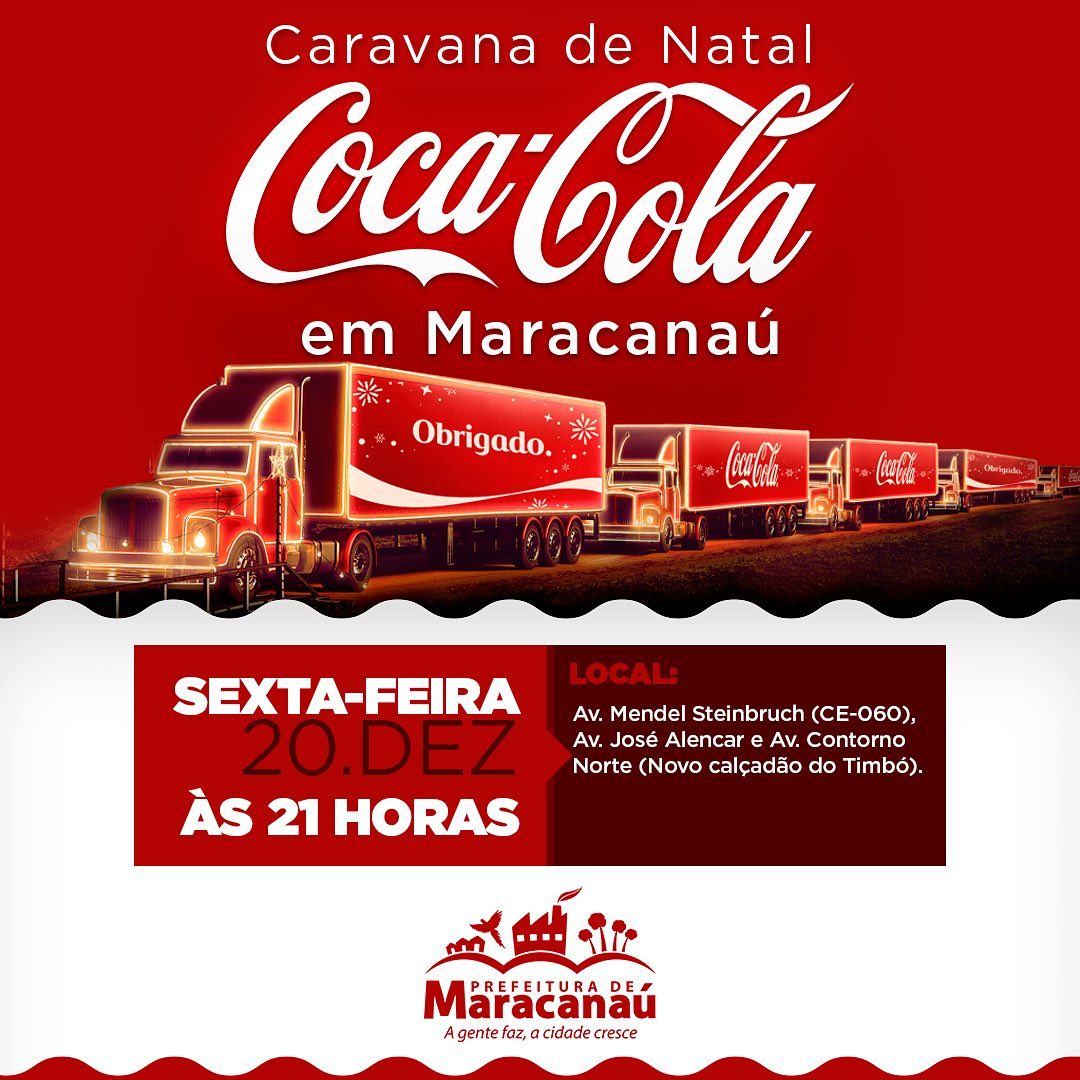 Você está visualizando atualmente Maracanaú receberá Caravana iluminada da Coca-Cola nesta sexta-feira, 20