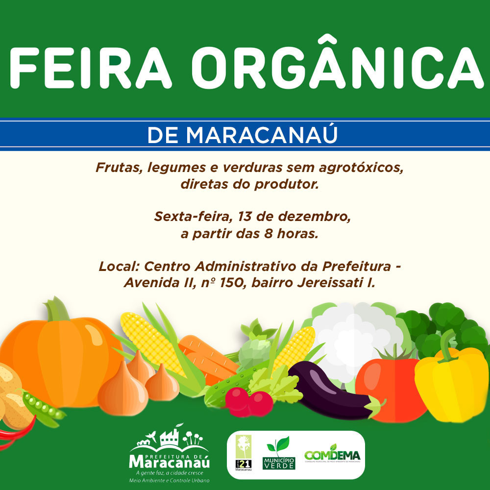 Você está visualizando atualmente Feira de Alimentos Orgânicos será realizada nesta sexta-feira, dia 13