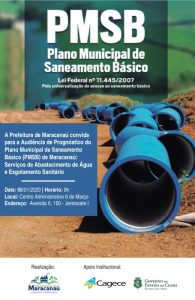 Leia mais sobre o artigo Prefeitura e Cagece realizarão audiência pública para apresentar o Plano Municipal de Saneamento Básico – PMSB de Maracanaú