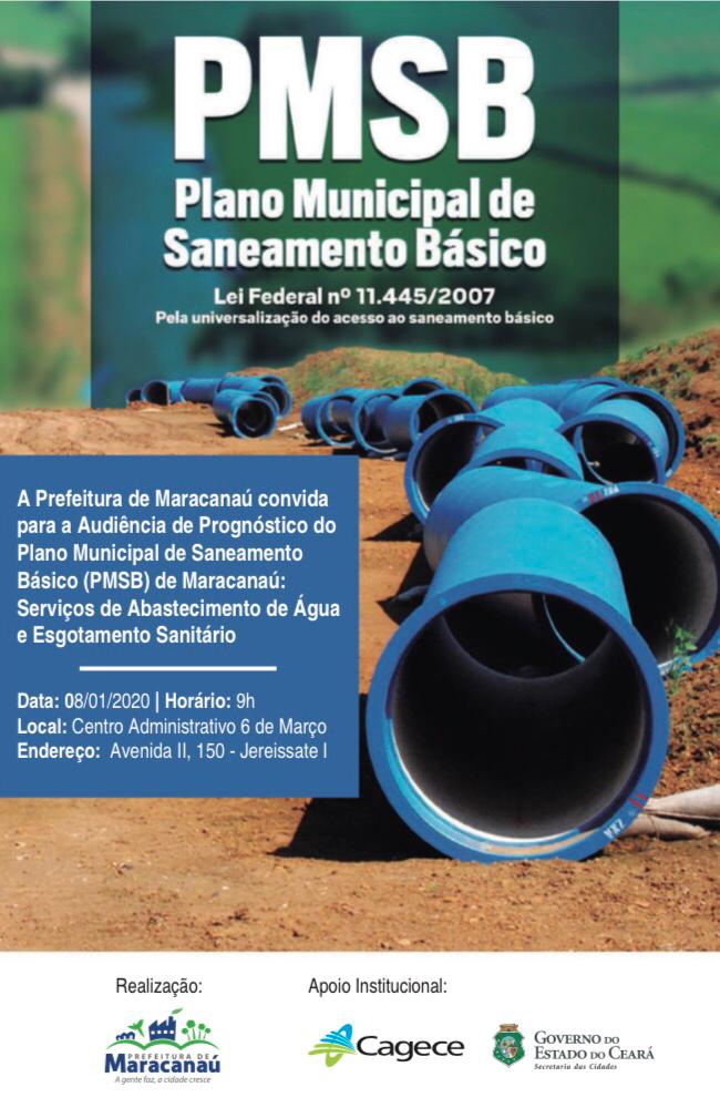 You are currently viewing Prefeitura e Cagece realizarão audiência pública para apresentar o Plano Municipal de Saneamento Básico – PMSB de Maracanaú