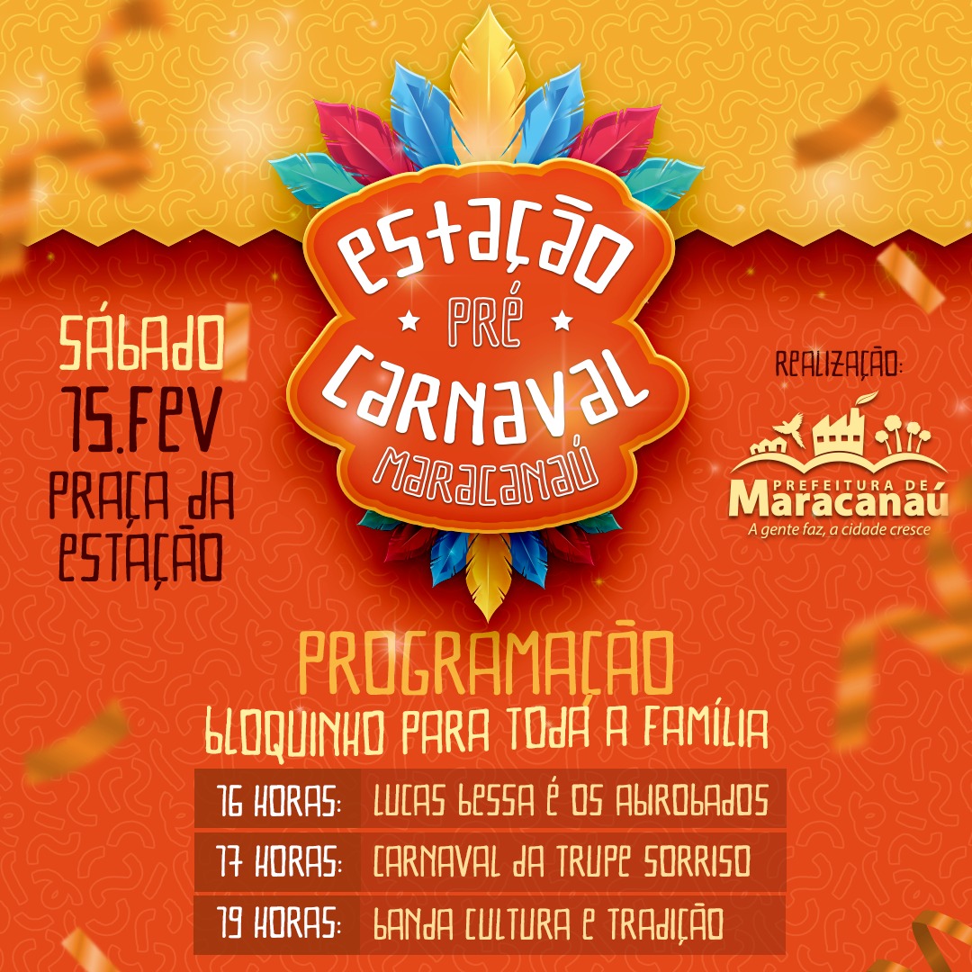 Você está visualizando atualmente Prefeitura divulga a programação do pré-carnaval deste sábado