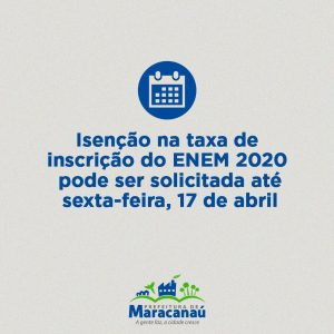 Read more about the article Isenção na taxa de inscrição do ENEM 2020 pode ser solicitada até sexta-feira, 17 de abril