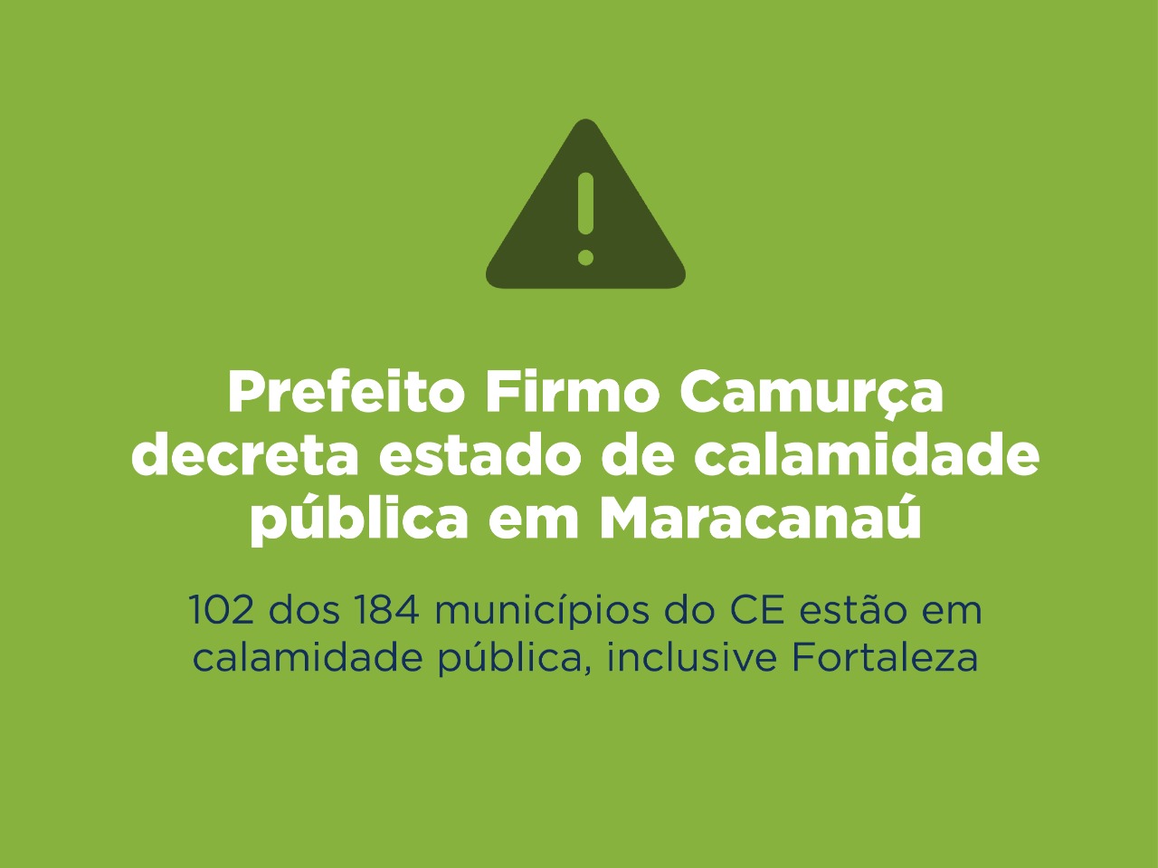 Você está visualizando atualmente Prefeito Firmo Camurça decreta calamidade pública em Maracanaú