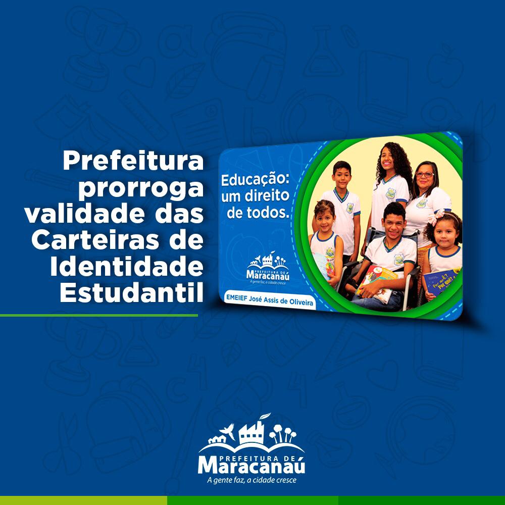 Você está visualizando atualmente Prefeitura prorroga validade das Carteiras de Identidade Estudantil 2019/2020 até 31 de maio de 2021