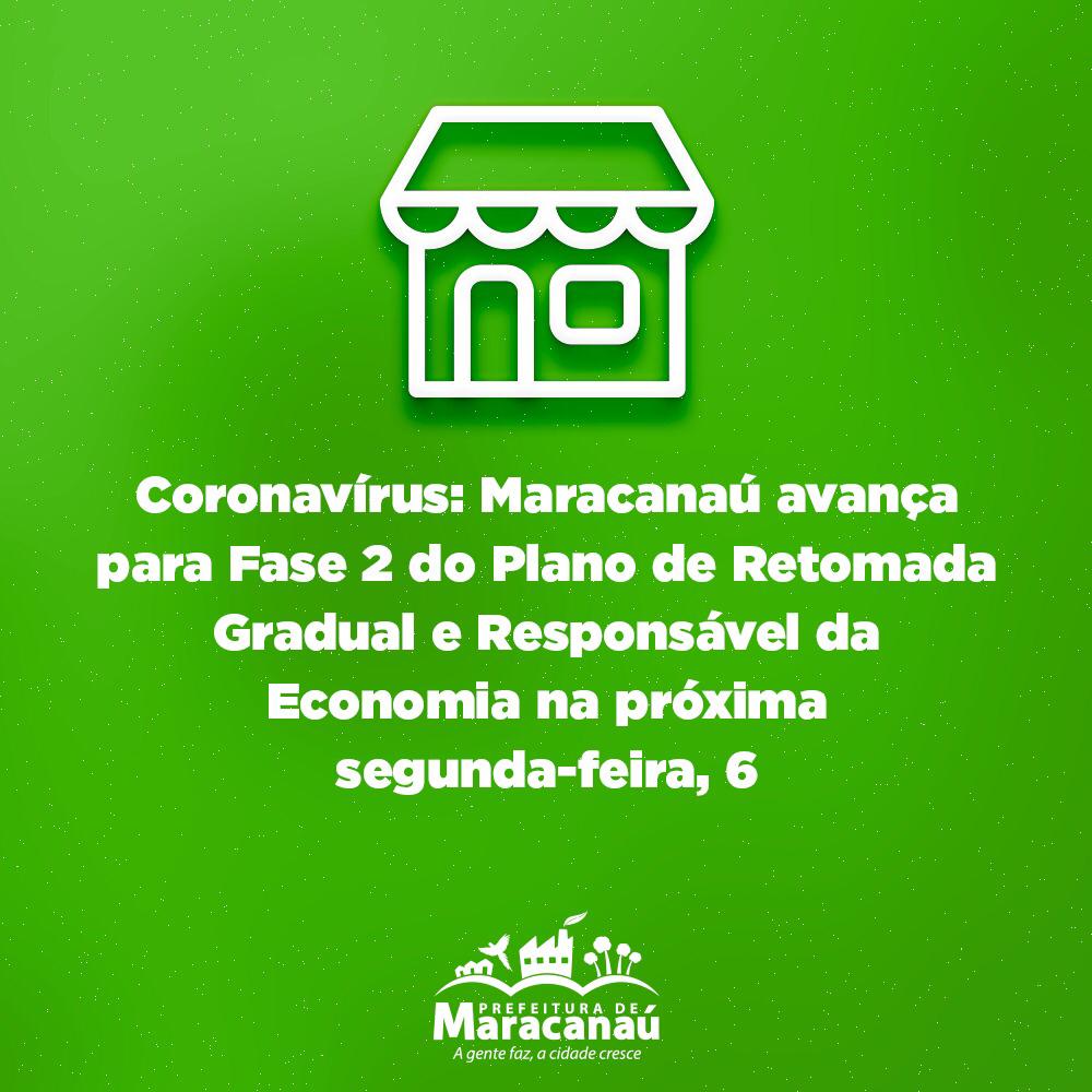 Você está visualizando atualmente Coronavírus: Maracanaú avança para Fase 2 do Plano de Retomada Gradual e Responsável da Economia na próxima segunda-feira, 6
