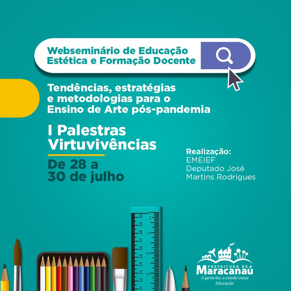 Leia mais sobre o artigo Webseminário sobre Educação Estética e Formação Docente segue com inscrições abertas até 15 de julho