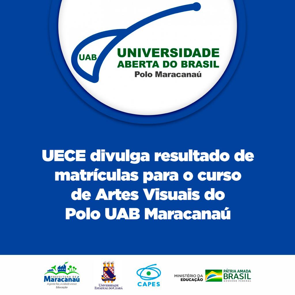 You are currently viewing UECE divulga resultado de matrículas para o curso de Artes Visuais do Polo UAB Maracanaú