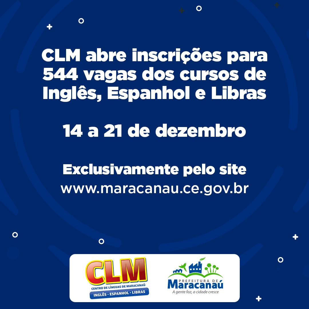 No momento, você está visualizando CLM abre inscrições para 544 vagas dos cursos de Inglês, Espanhol e Libras