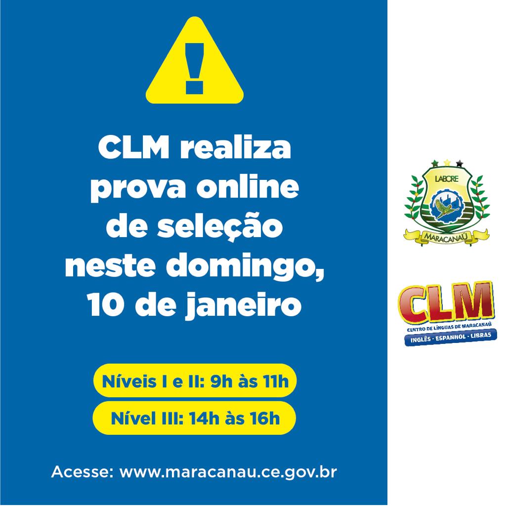 Read more about the article CLM realiza prova online de seleção neste domingo, 10 de janeiro