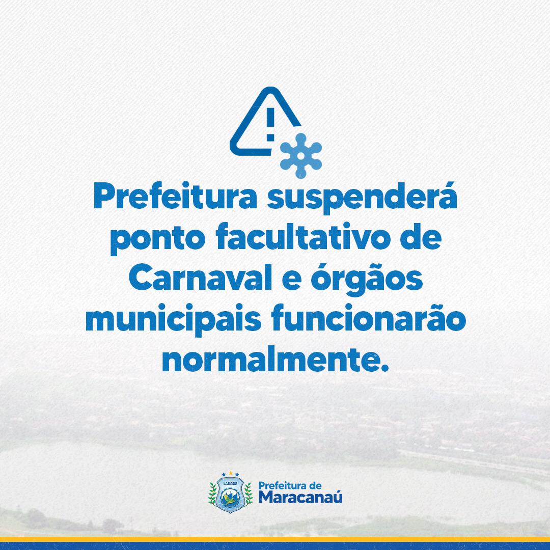 Você está visualizando atualmente Prefeitura suspenderá ponto facultativo de Carnaval e órgãos municipais funcionarão normalmente
