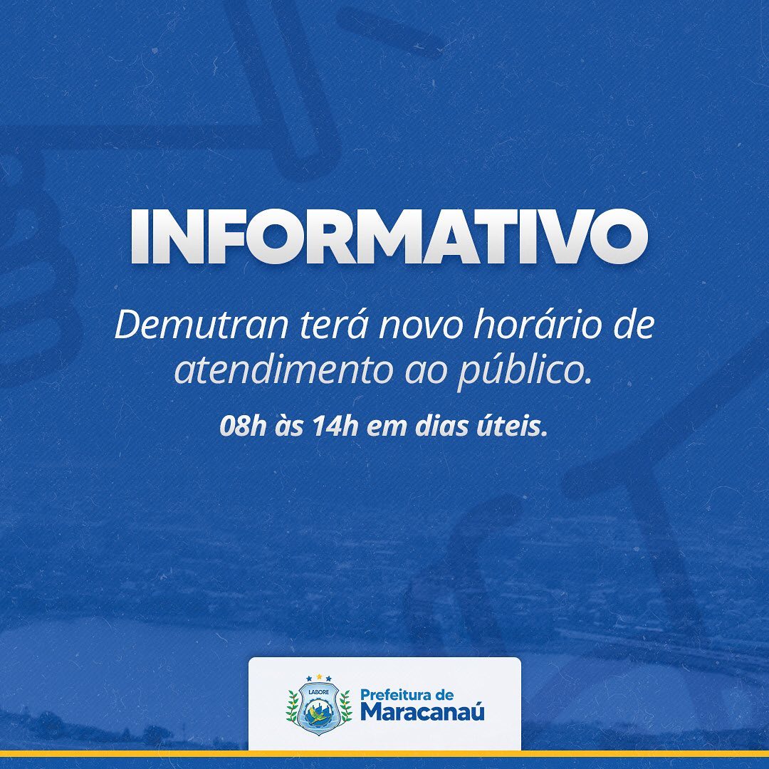 Leia mais sobre o artigo Demutran informa novo horário de atendimento ao público