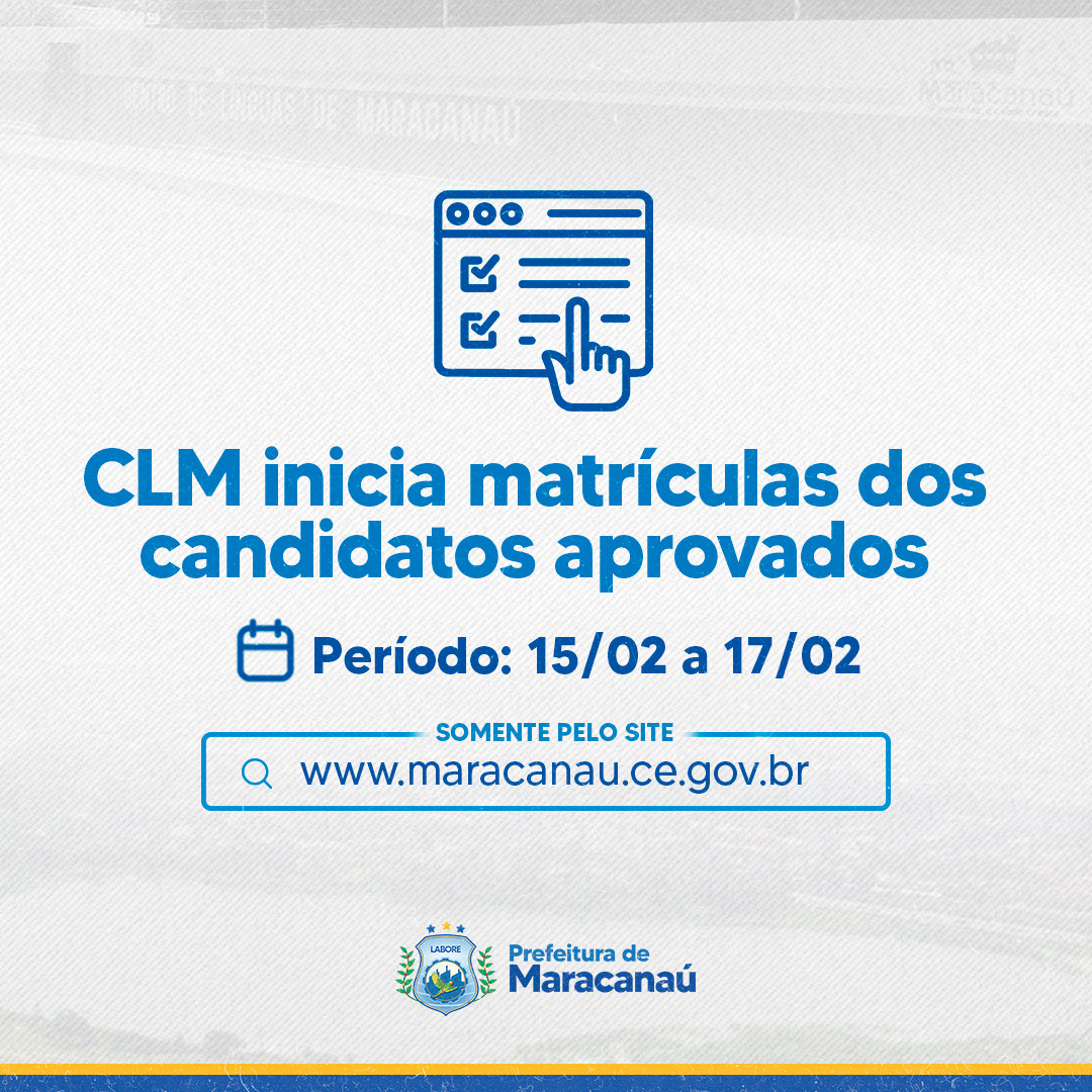 Você está visualizando atualmente CLM inicia matrícula dos candidatos aprovados no processo seletivo 2021.1