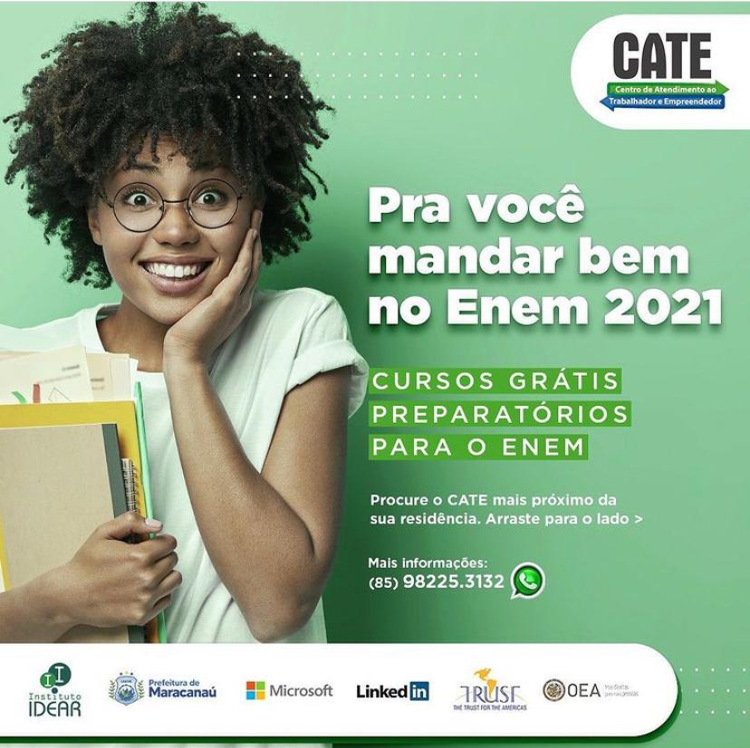 Read more about the article CATE’s abrem inscrições para Cursinho Preparatório do Enem