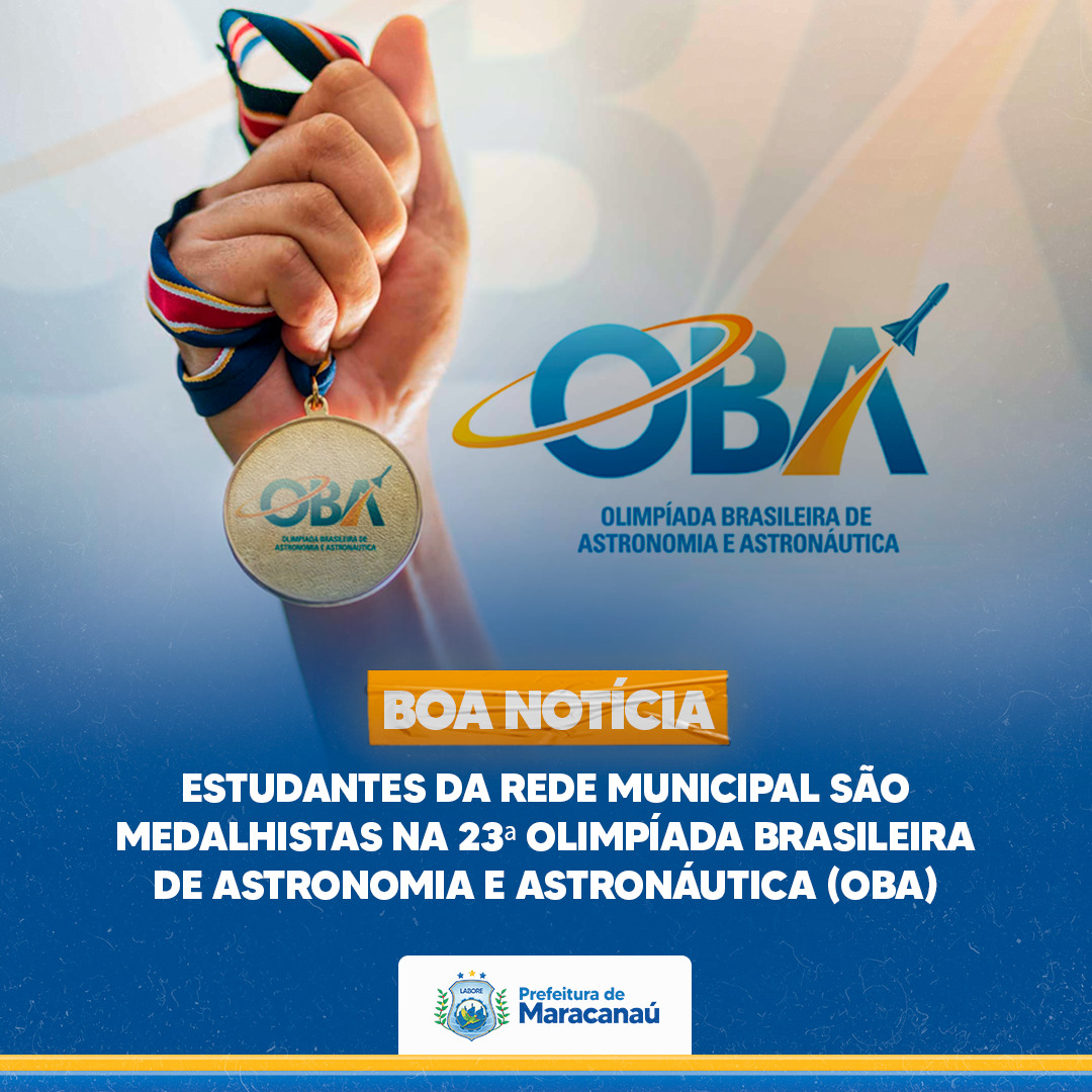 Read more about the article Estudantes da rede municipal são medalhistas na 23ª Olimpíada Brasileira de Astronomia e Astronáutica (OBA)