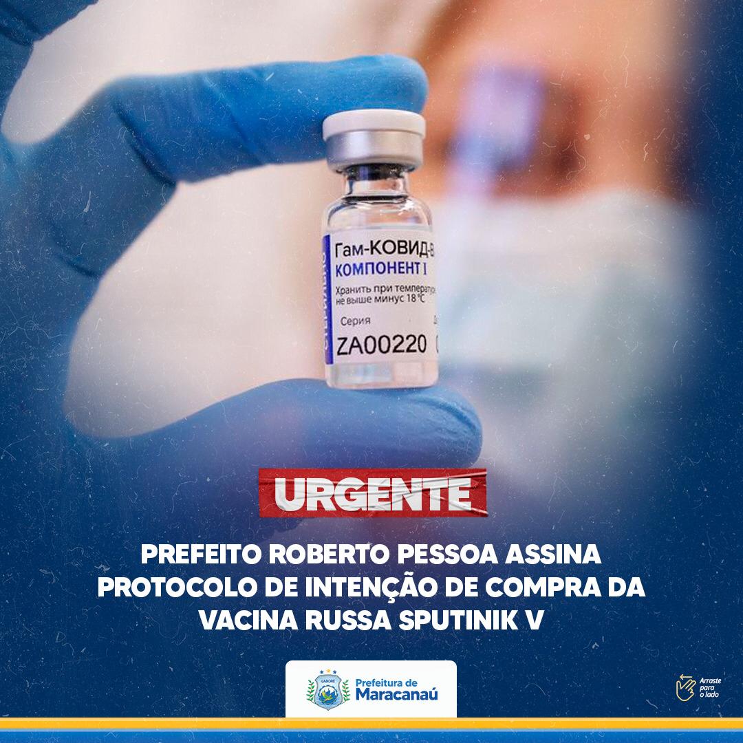 Você está visualizando atualmente Prefeito Roberto Pessoa assina protocolo de intenção de compra da vacina russa Sputinik V contra o Coronavírus