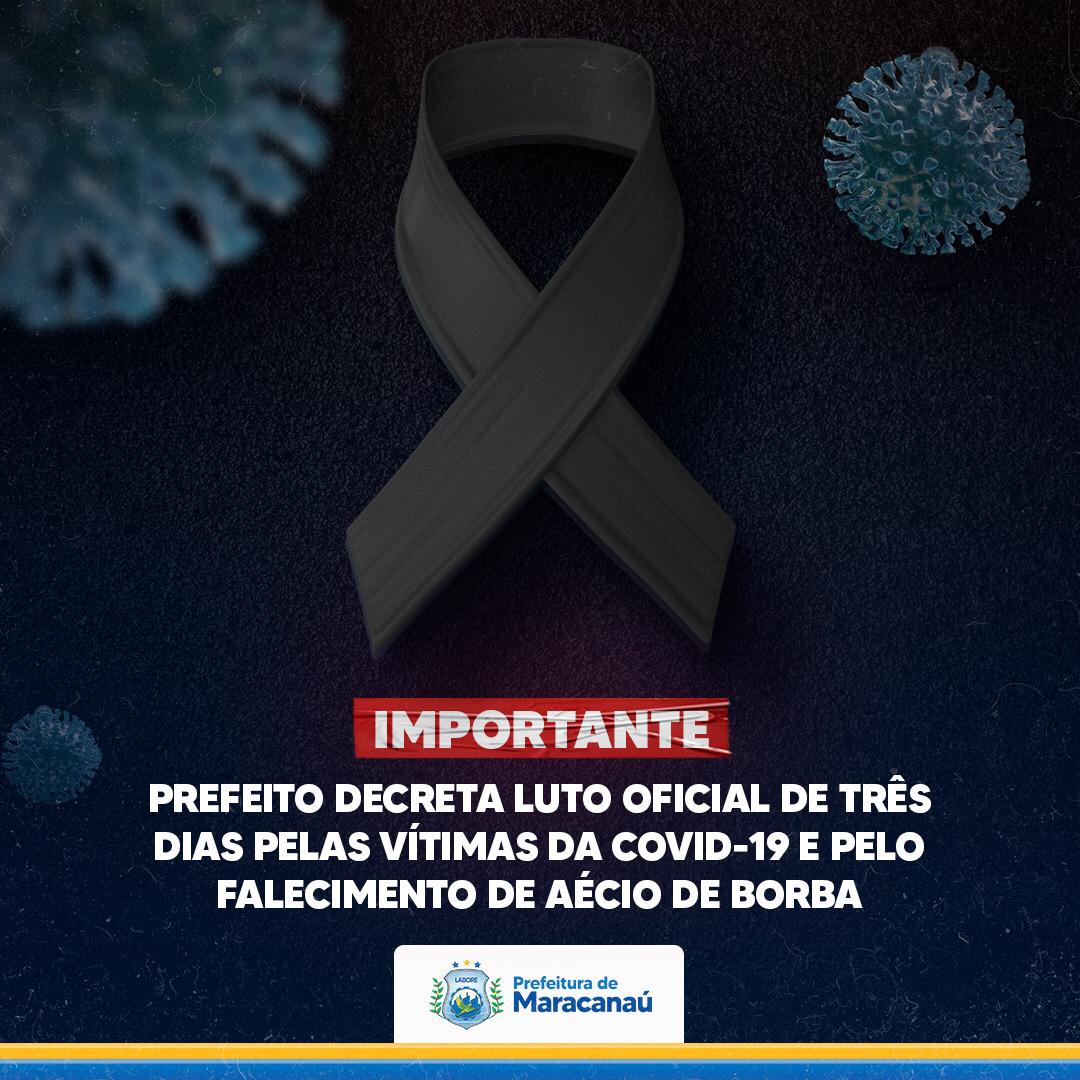 Leia mais sobre o artigo Prefeito decreta luto oficial de três dias pelas vítimas da Covid-19 e pelo falecimento de Aécio de Borba