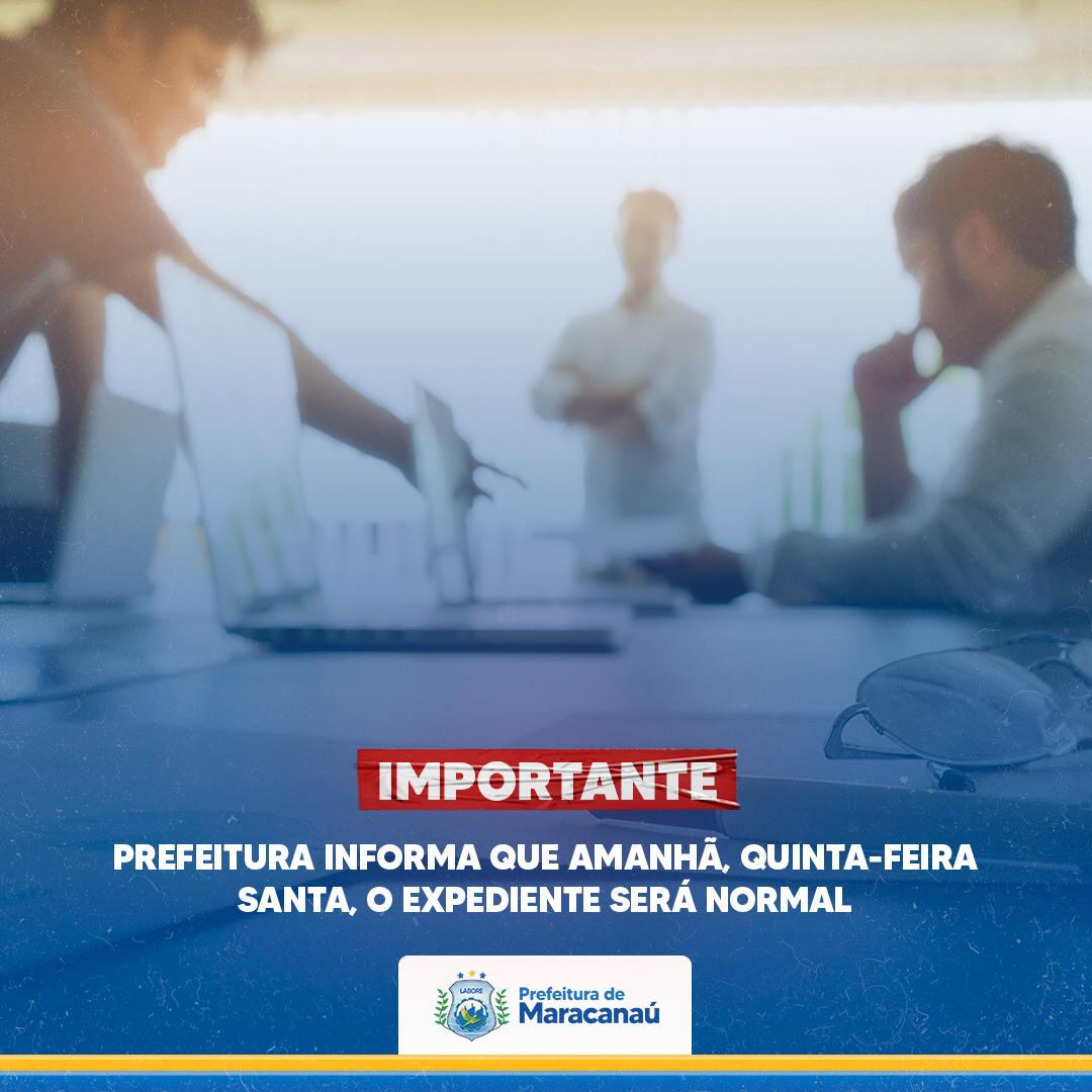 Você está visualizando atualmente Prefeitura informa que amanhã, quinta-feira santa, o expediente será normal