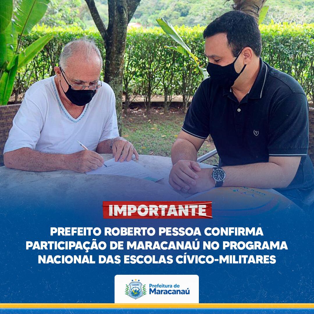 No momento, você está visualizando Prefeito Roberto Pessoa confirma participação de Maracanaú no Programa Nacional das Escolas Cívico-Militares