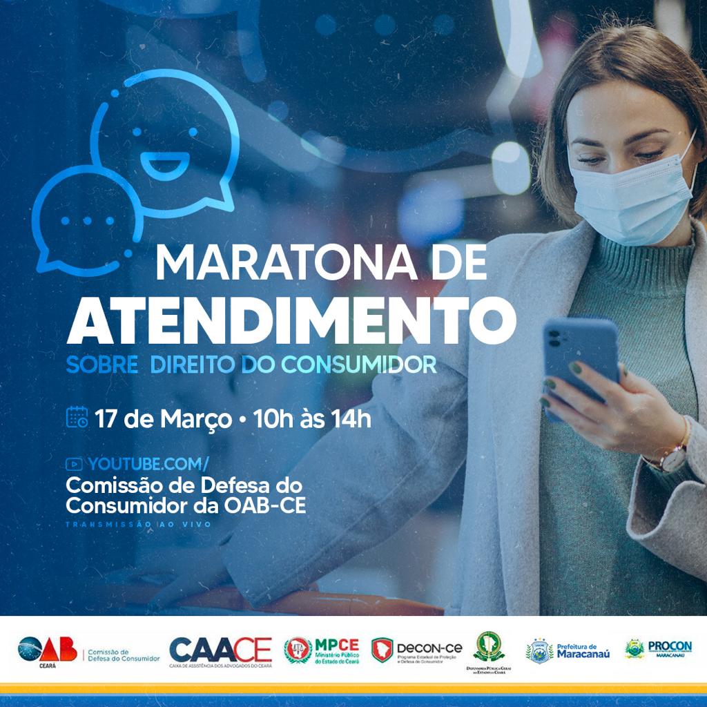 Read more about the article Dia do Consumidor: Procon Maracanaú participa de Maratona Virtual para Tirar Dúvidas na próxima quarta-feira, 17 de março