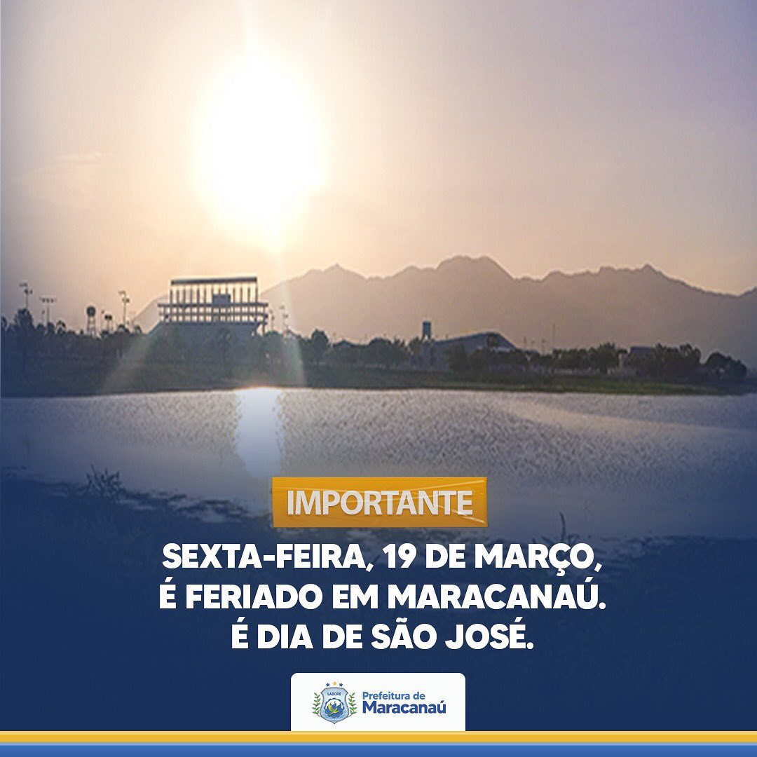 Você está visualizando atualmente Prefeitura informa que 19 de março, Dia de São José, é feriado municipal e estadual