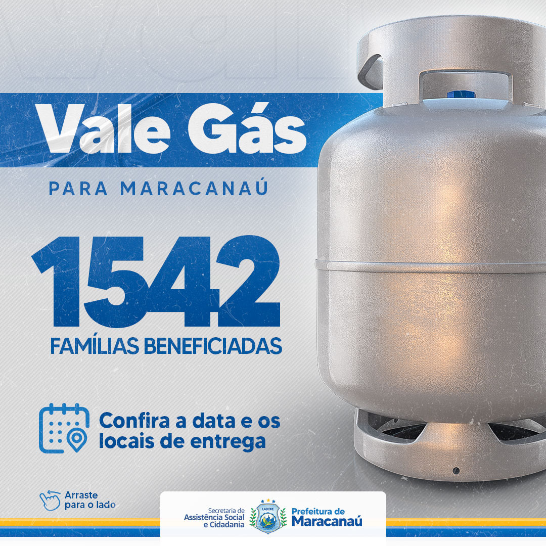 Você está visualizando atualmente Prefeitura inicia entrega do Vale Gás Social na próxima terça-feira, 13 de abril