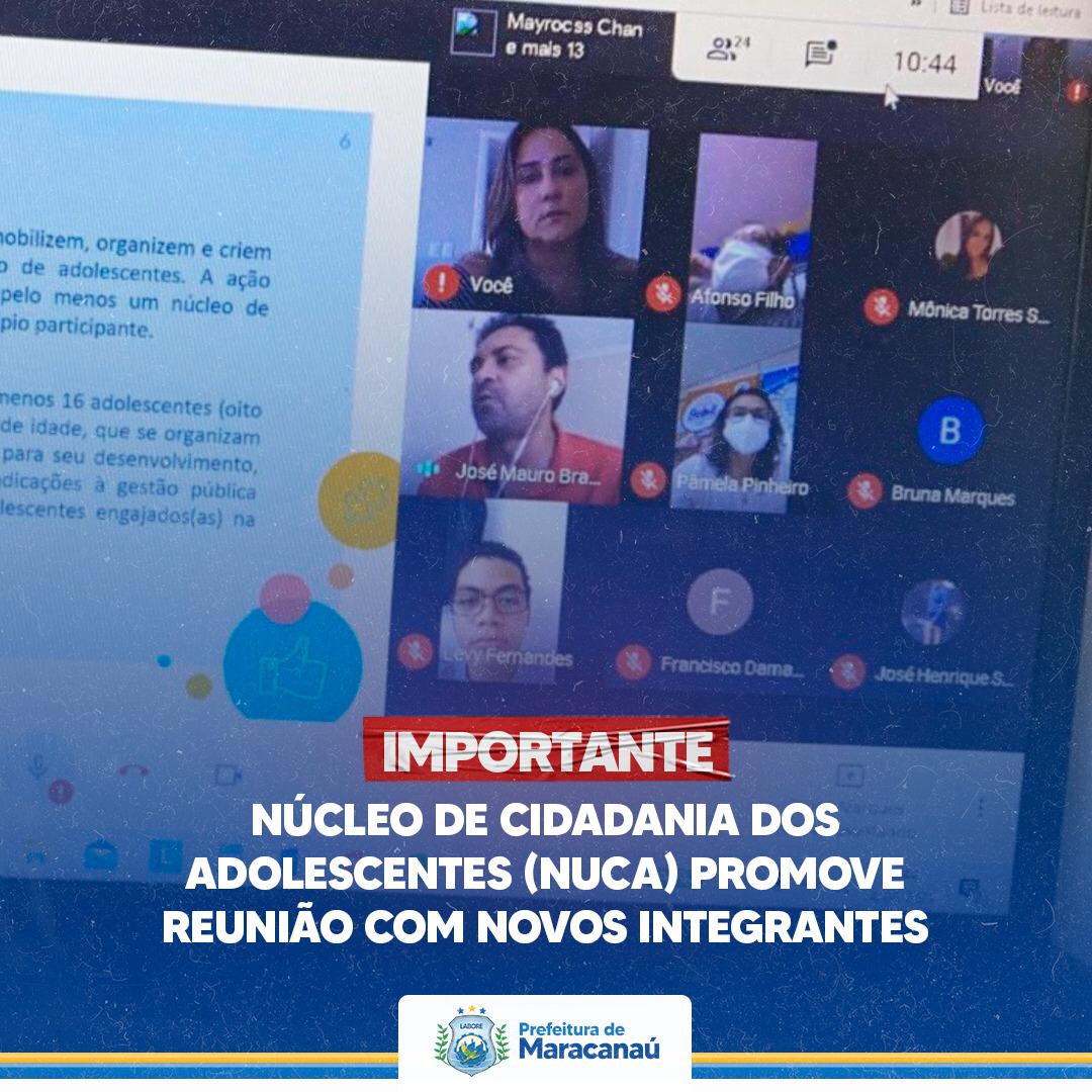 Você está visualizando atualmente Núcleo de Cidadania dos Adolescentes (NUCA) promove reunião com novos integrantes