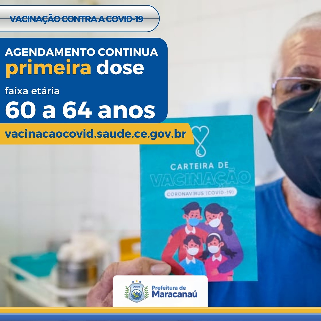 Você está visualizando atualmente Agendamento para a primeira dose da faixa etária de 60 a 64 anos continua aberto