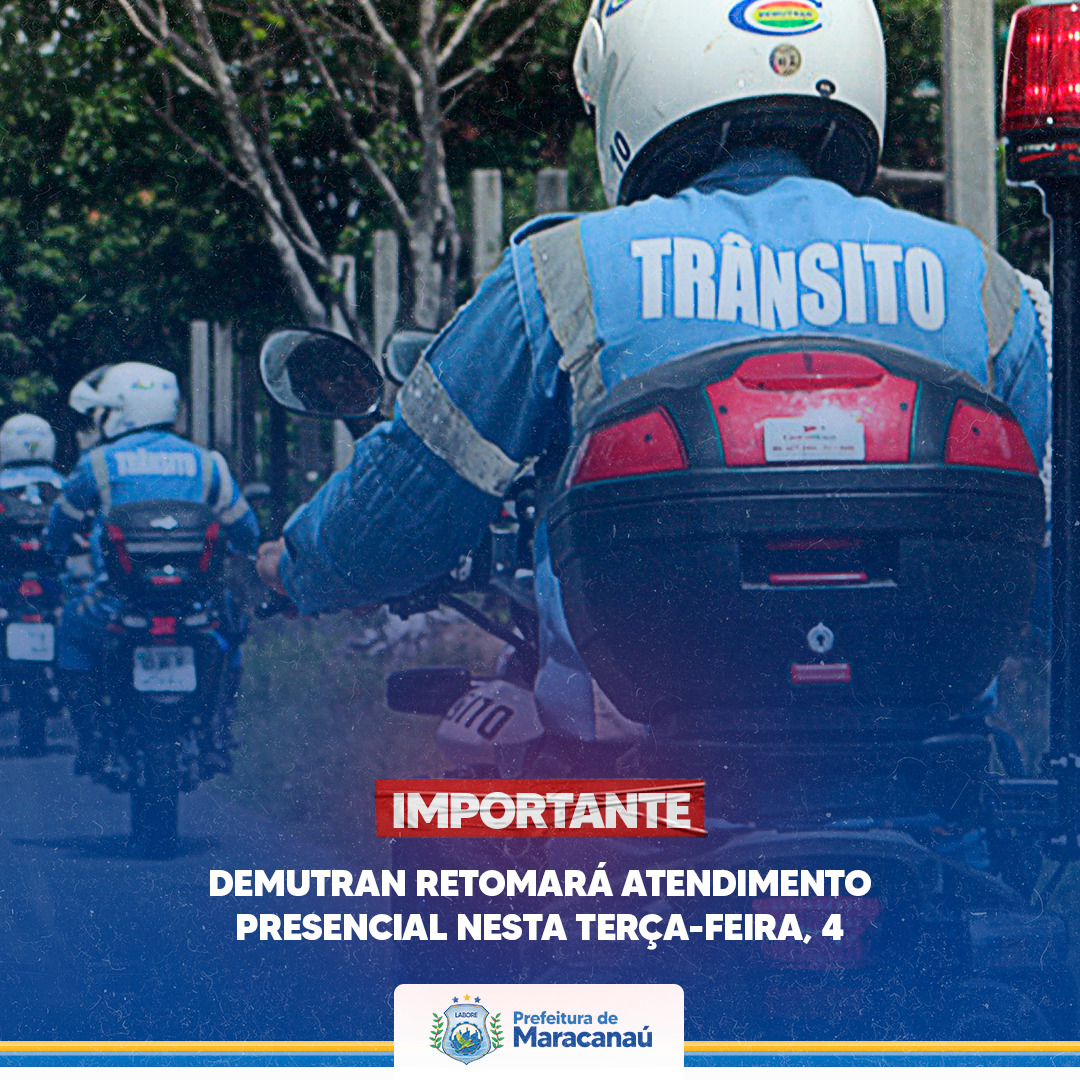 Você está visualizando atualmente Demutran retomará atendimento presencial nesta terça-feira, 4 