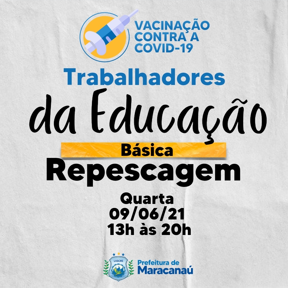 Você está visualizando atualmente Prefeitura realiza repescagem da vacinação contra a Covid-19 para os trabalhadores da Educação