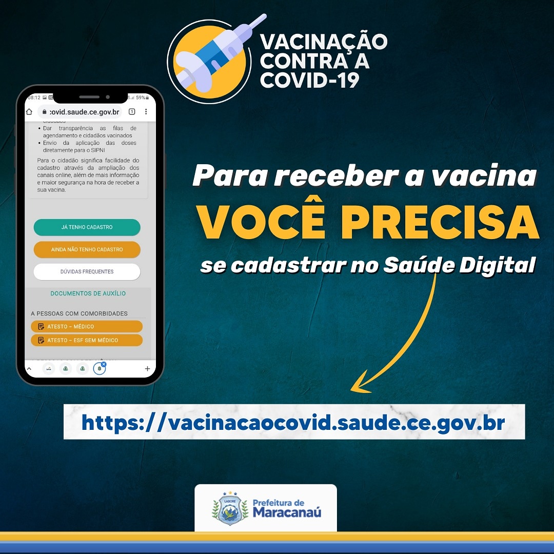 Read more about the article Para receber a vacina, você precisa se cadastrar no Saúde Digital