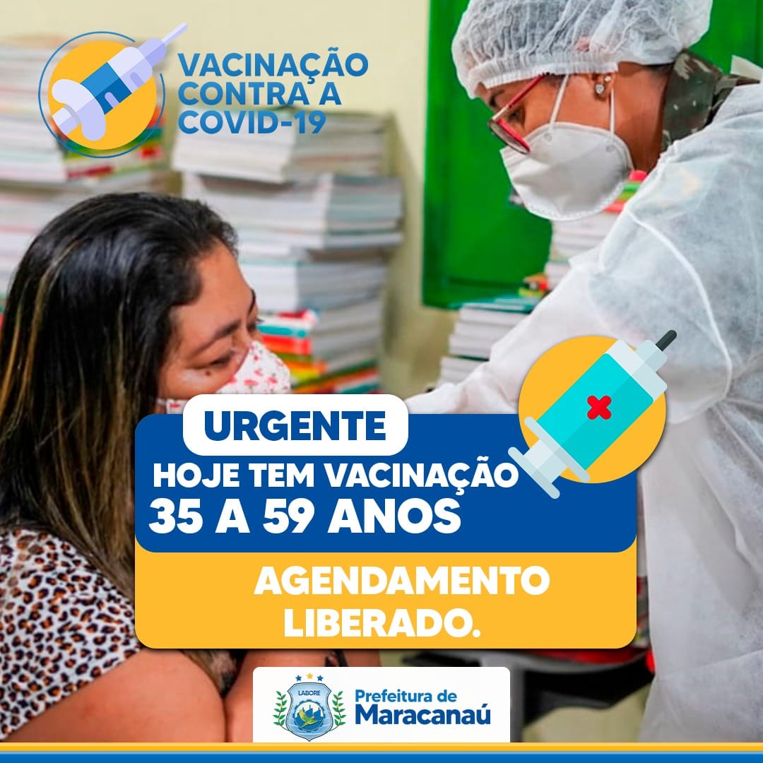 Você está visualizando atualmente Hoje tem vacinação contra a Covid-19 para pessoas de 35 a 59 anos