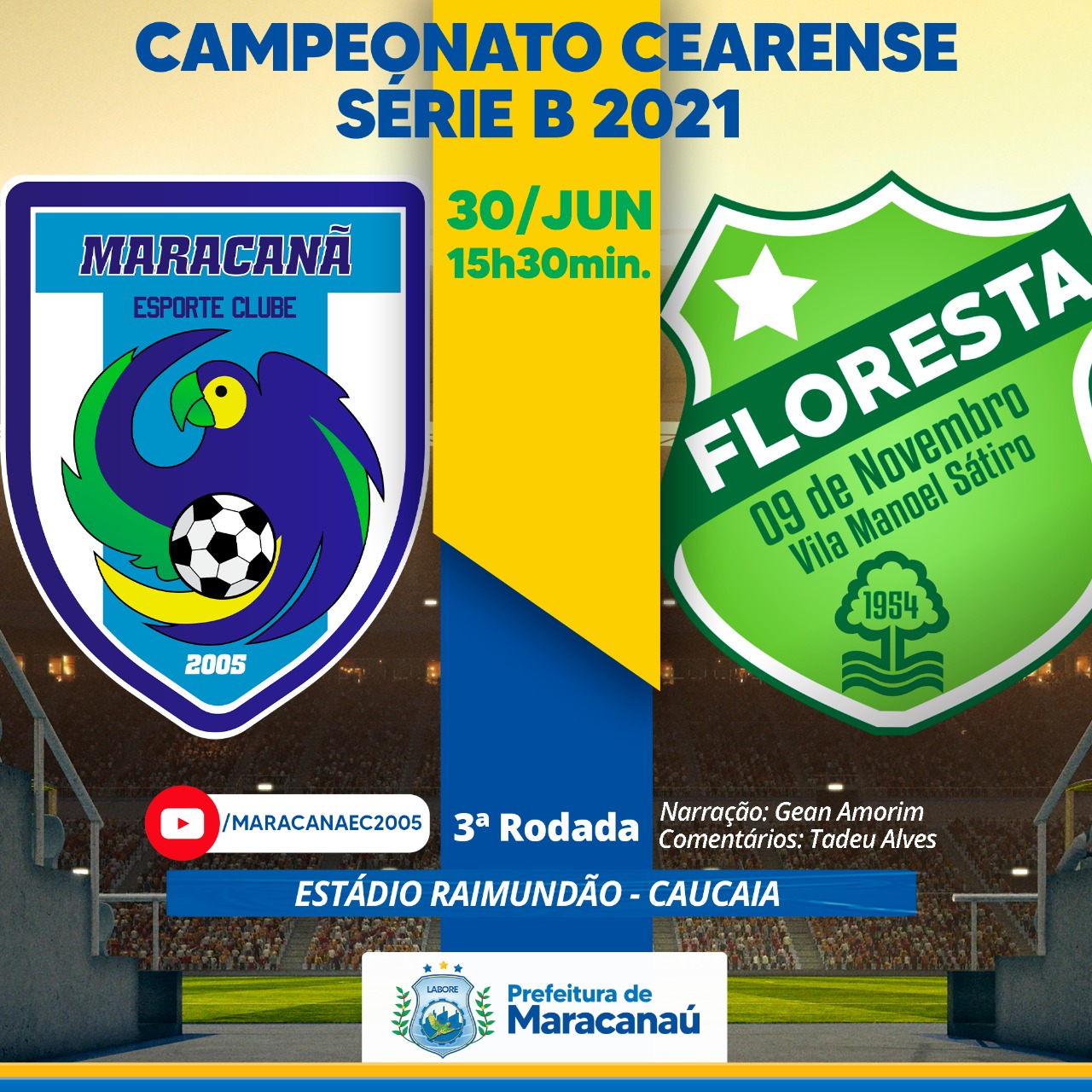 Você está visualizando atualmente Maracanã enfrenta Floresta nesta quarta-feira, 30/06