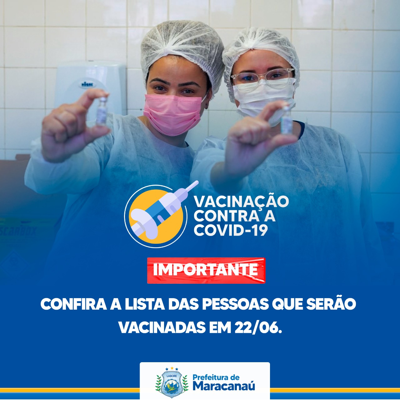 Read more about the article Confira a lista das pessoas que serão vacinadas nesta terça, 22/06