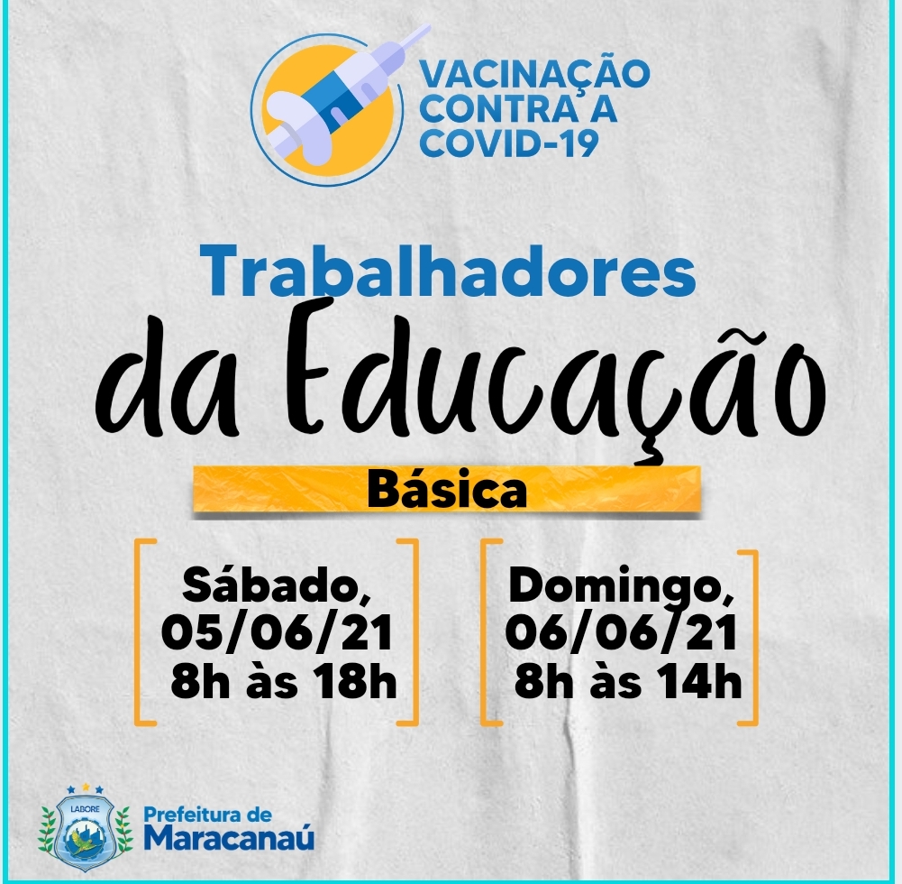 Você está visualizando atualmente Prefeitura abre agendamento de vacinação para trabalhadores da Educação Básica