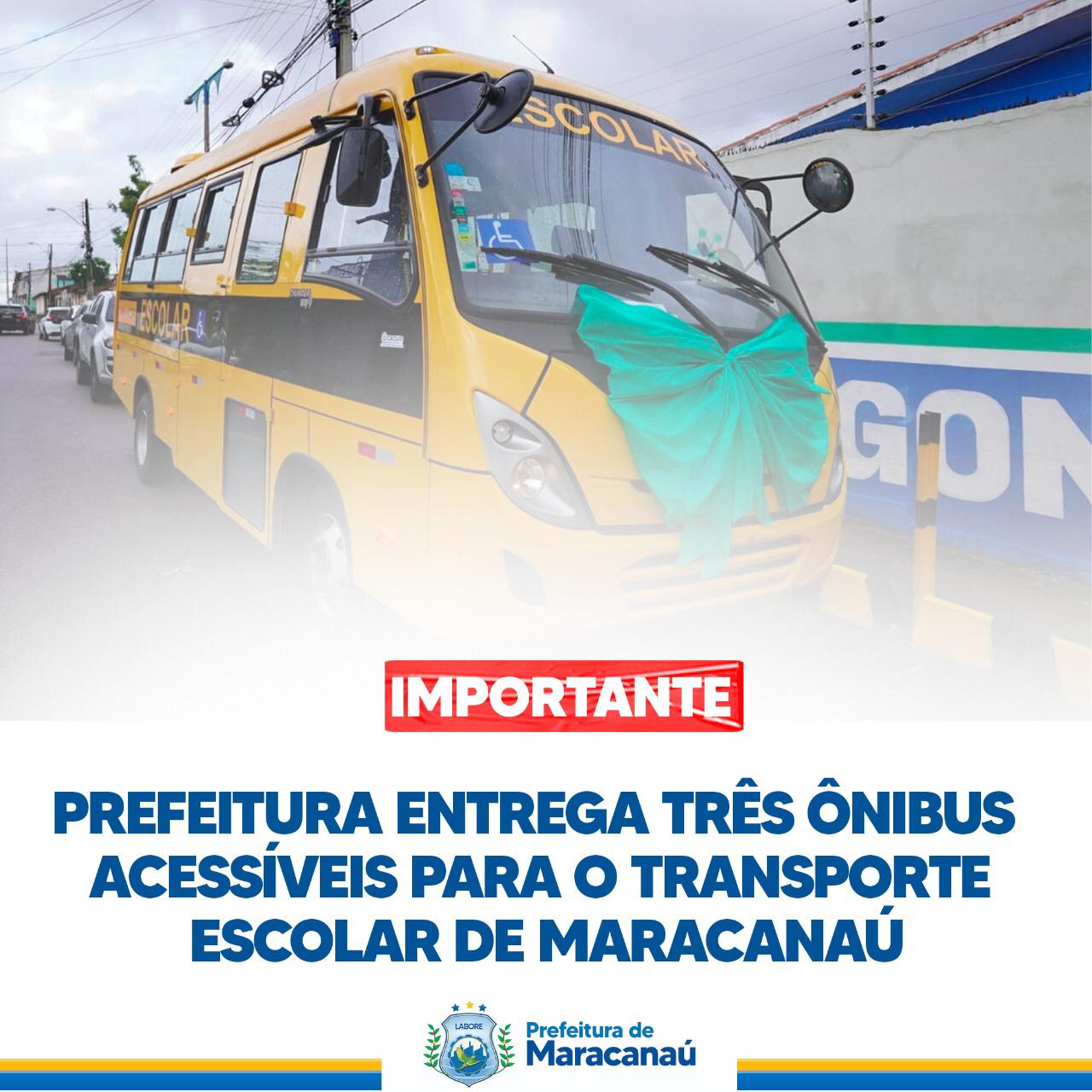 Read more about the article Prefeitura entrega três ônibus acessíveis para o transporte escolar de Maracanaú