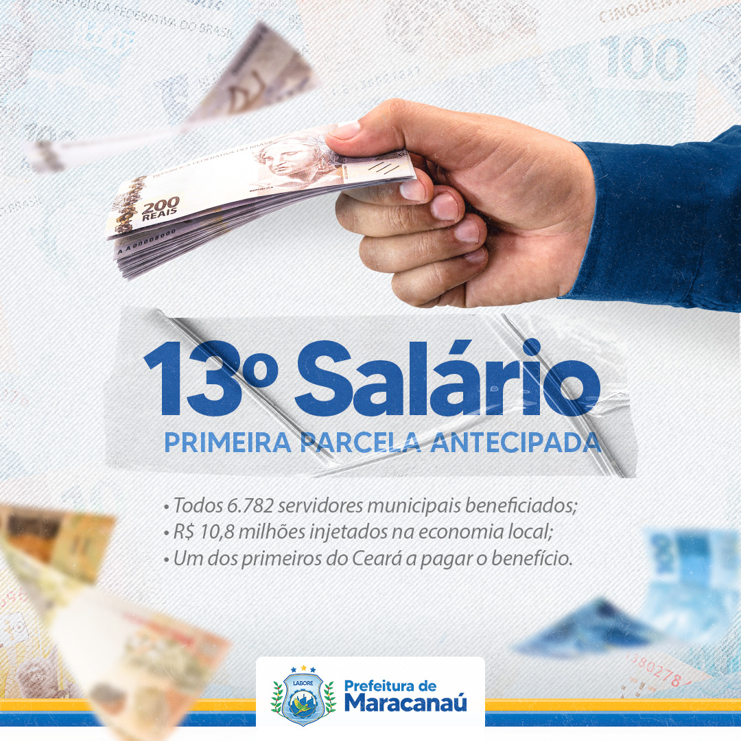 No momento, você está visualizando Prefeitura antecipa primeira parcela do 13º salário para 10 de junho