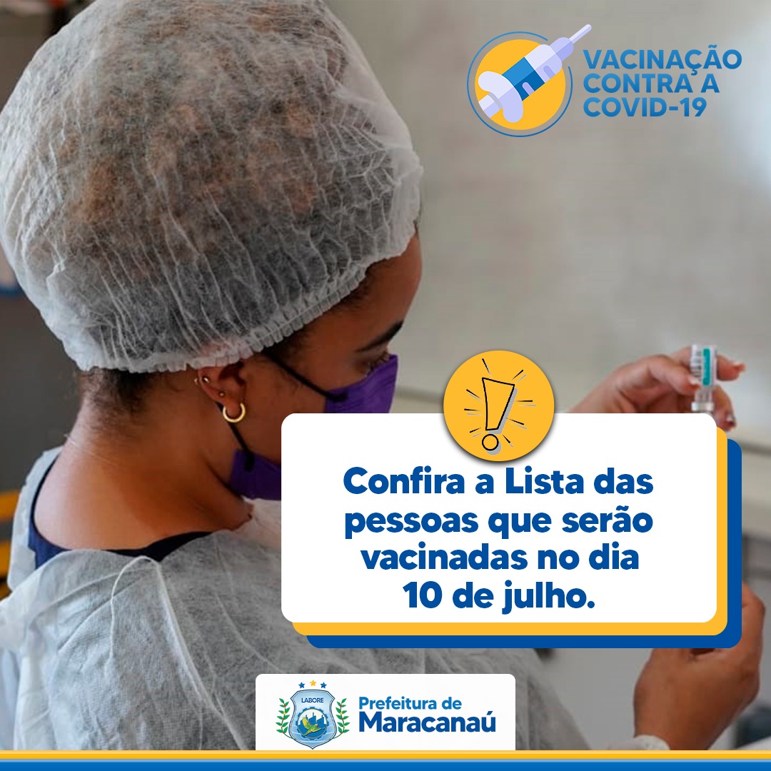 Você está visualizando atualmente Confira a lista das pessoas que serão vacinadas em 10/07