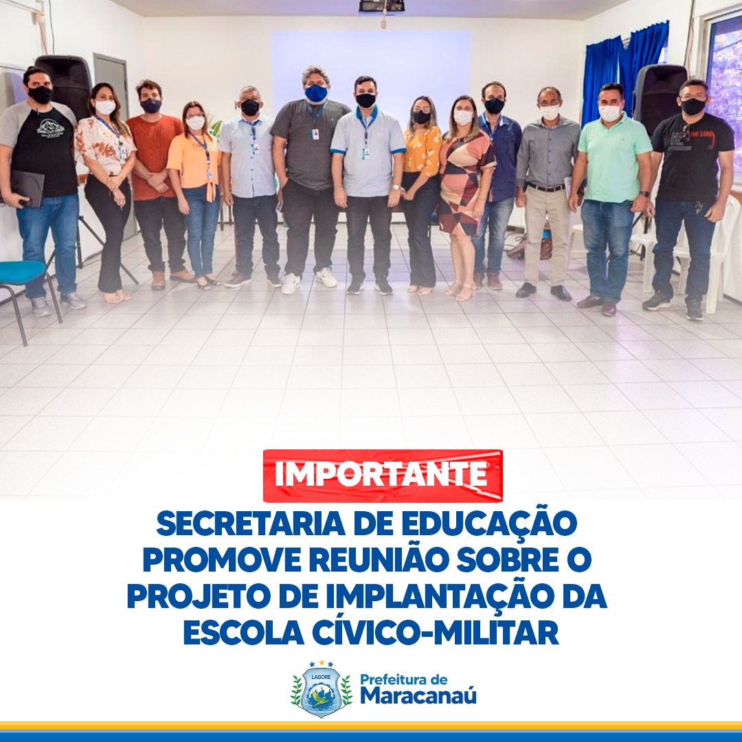 Read more about the article Secretaria de Educação promove reunião sobre o projeto de implantação da Escola Cívico-Militar