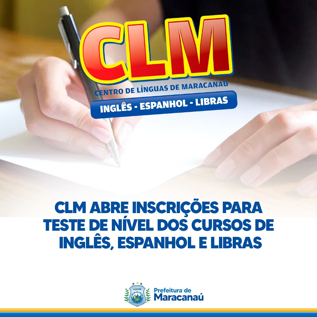 Read more about the article CLM abre inscrições para Teste de Nível dos cursos de Inglês, Espanhol e Libras