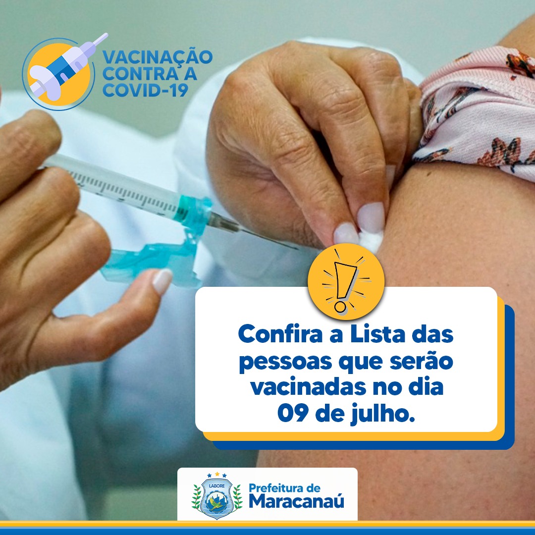 Você está visualizando atualmente Confira a lista das pessoas que serão vacinadas em 09/07