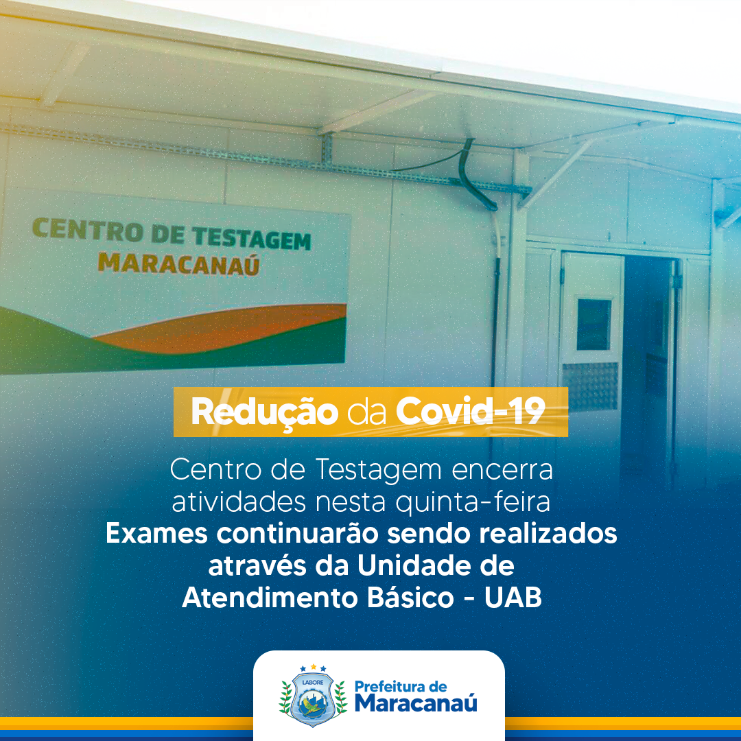 Leia mais sobre o artigo Centro de Testagem encerra atividades nesta quinta-feira, 08/07