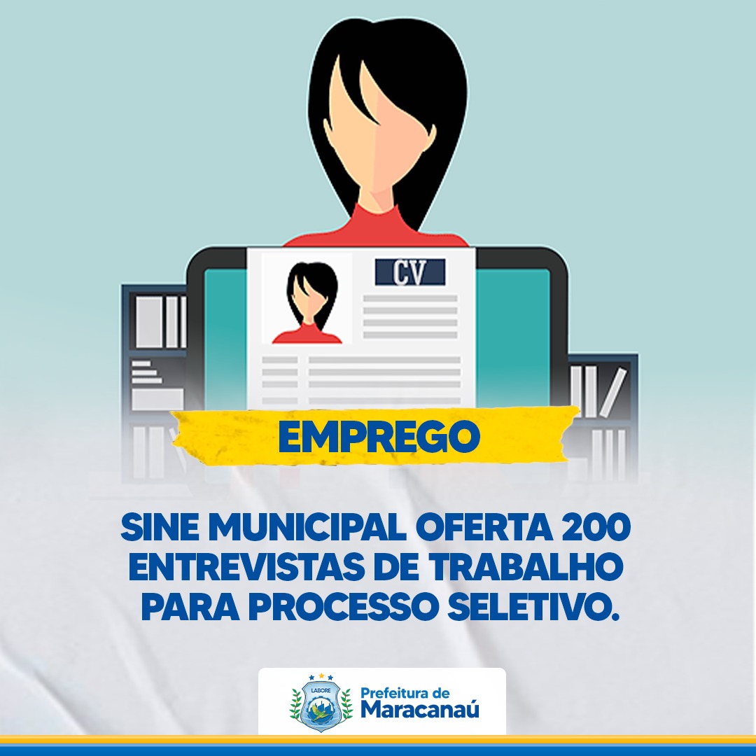 No momento, você está visualizando Sine Municipal oferta 200 entrevistas de trabalho para processo seletivo