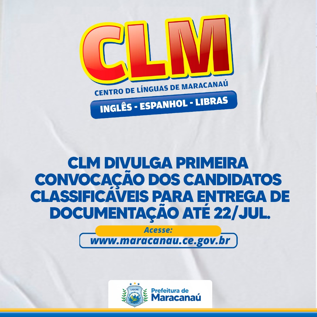 Você está visualizando atualmente CLM divulga primeira convocação dos candidatos classificáveis para entrega de documentação